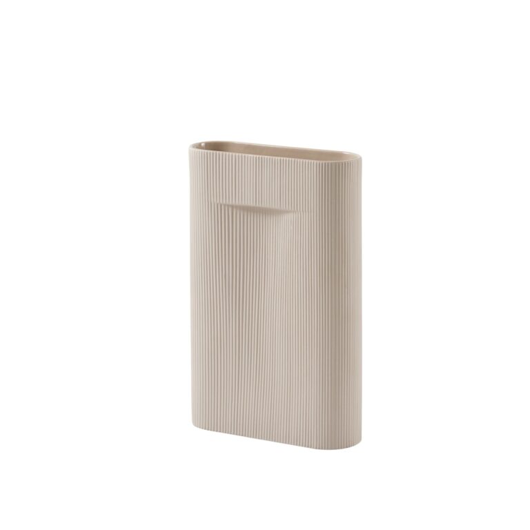 Ridge Vase Beige H48,5 cm
