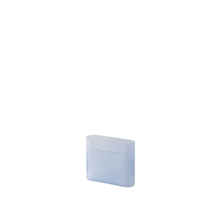 Ridge Vase H16,5 Lyseblå/Frostet Glas