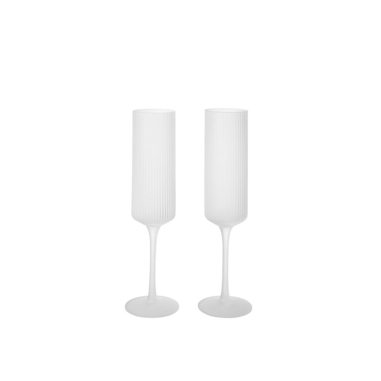 Ripple Champagne Glas 15cl Sæt af 2 Frostet