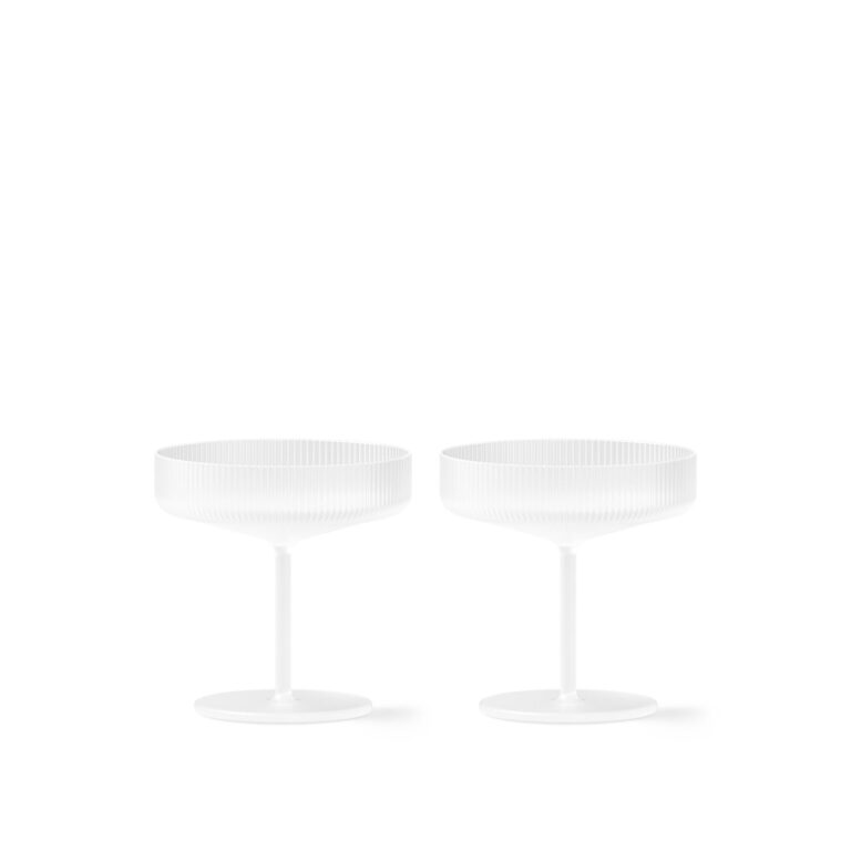 Ripple Champagne Glas Sæt af 2 Frostet