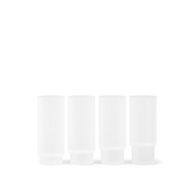 Ripple Glas Lang Skæt af 4 Frostet