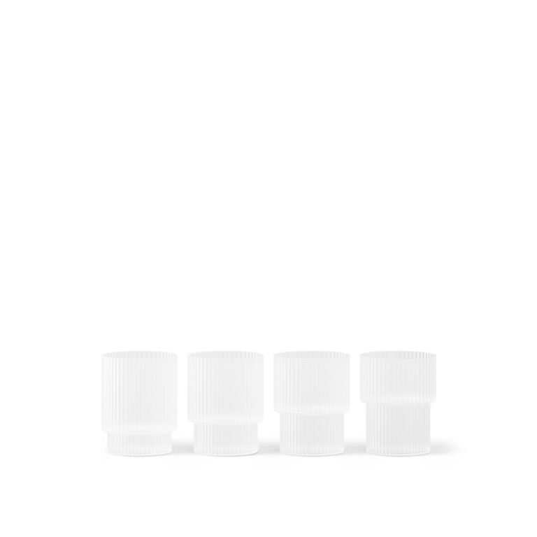 Ripple Glas Lille 6ml Sæt af 4 Frostet