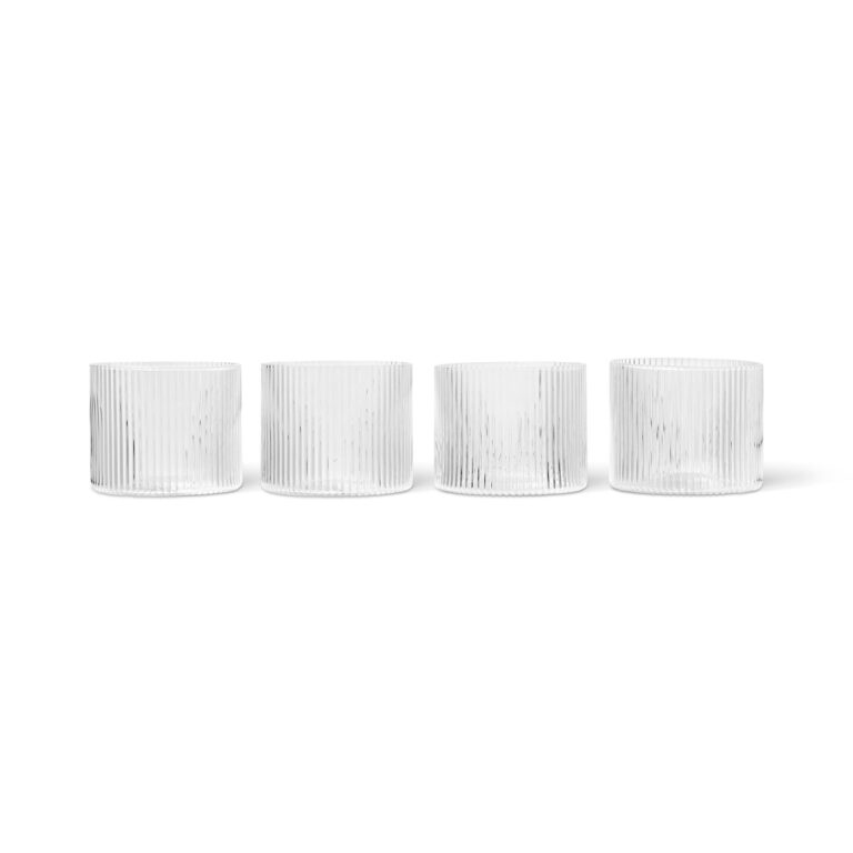 Ripple Low Glas Sæt af 4 Klar