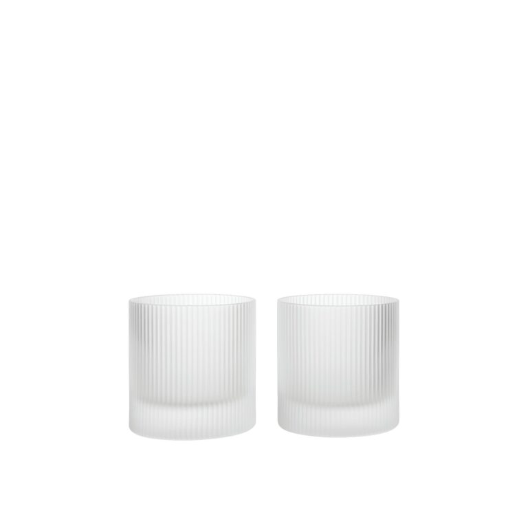 Ripple Tumbler Glas 25cl Sæt af 2 Frostet