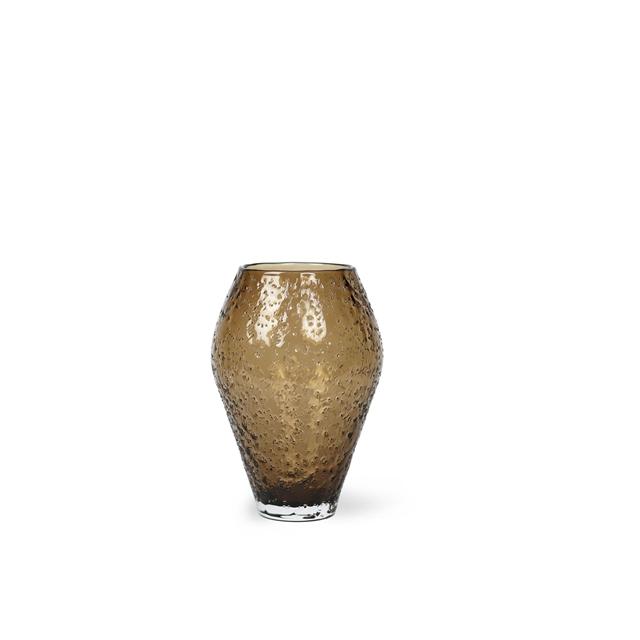 Ro Collection Crushed Glass Vase Lille Sepia Brown