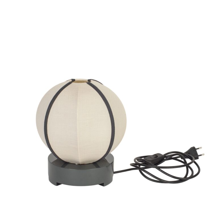 Round Bordlampe Sand/Coal