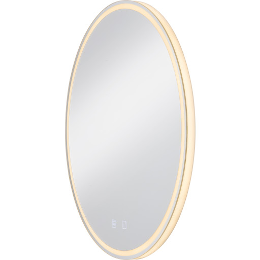 SLV Trukko spejl med lys, Ø60 cm