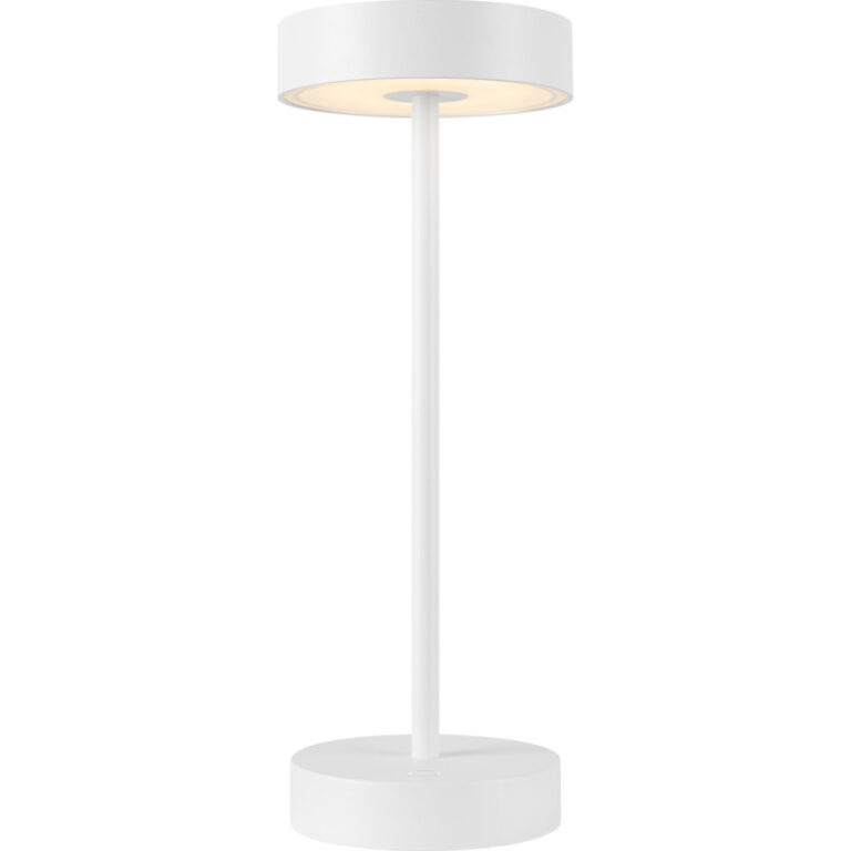 SLV Vinolina genopladelig bordlampe, hvid