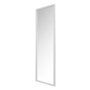 SPINDER DESIGN rektangulær Senza vægspejl - spejlglas og hvid stål (185x46)
