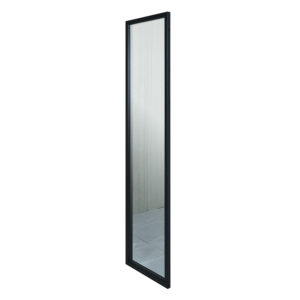 SPINDER DESIGN rektangulær Senza vægspejl - spejlglas og sort stål (185x46)