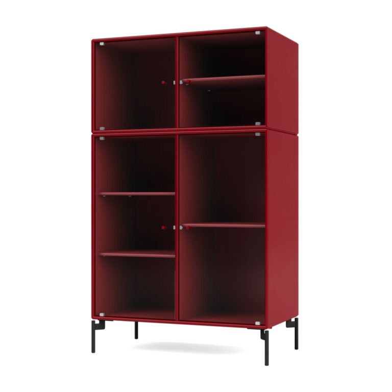 Selection RIPPLE III Vitrineskab 165-Beetroot/03-Sort