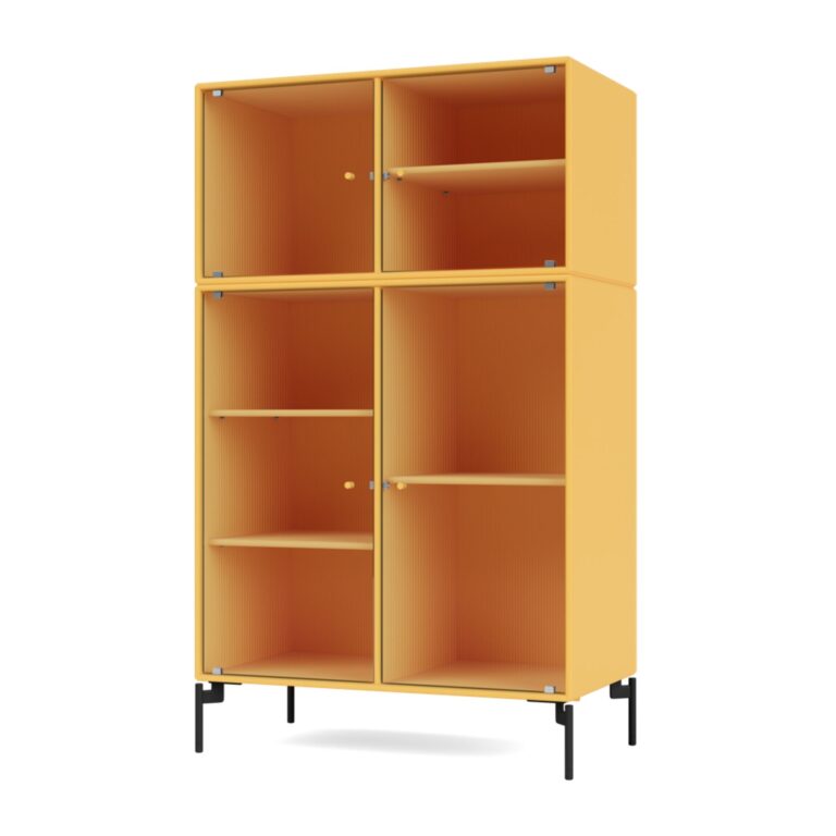Selection RIPPLE III Vitrineskab 166-Acacia/03-Sort