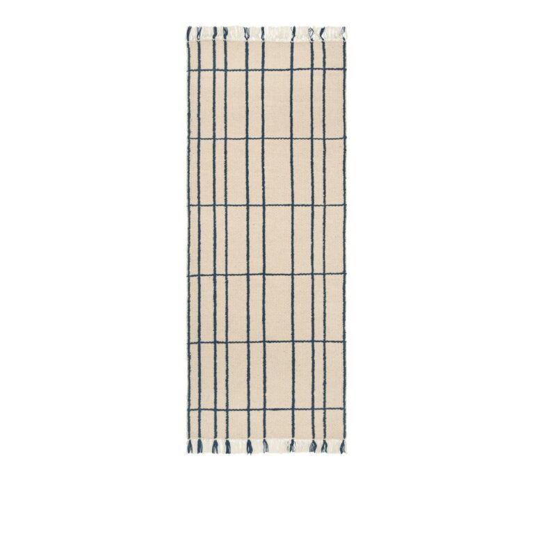 Sen Gulvtæppe 80x200 Parchment/Indigo