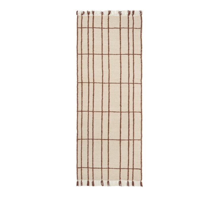 Sen Gulvtæppe 80x200 Parchment/Kastanje