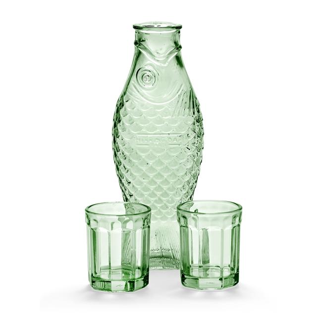 Serax Fish & Fish Karaffel & 2 Glas M Grøn