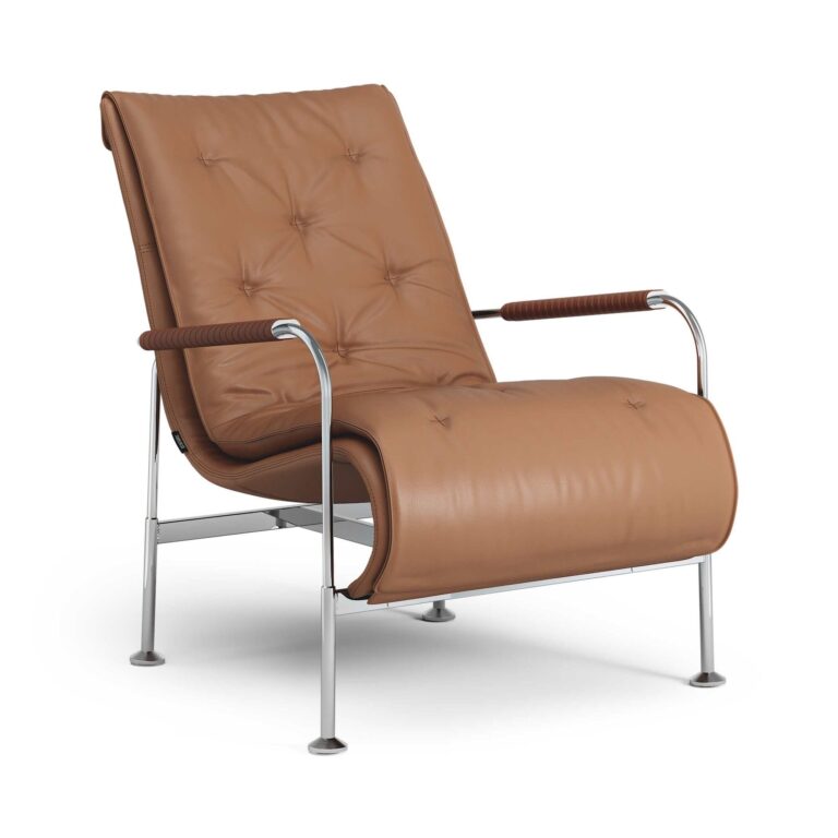 Serpentine Lænestol Krom/Elmo Soft 33007/Cognac 8632
