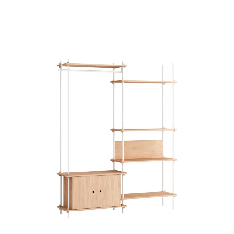 Shelving Hallway Reol Dobbelt Eg/Hvid