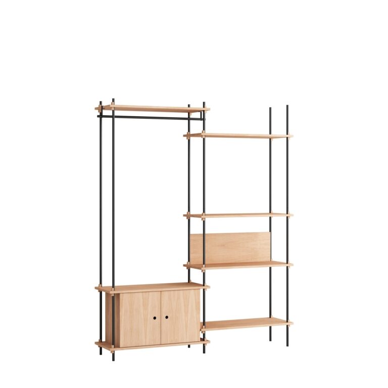 Shelving Hallway Reol Dobbelt Eg/Sort