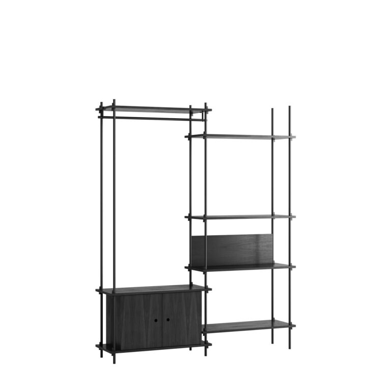Shelving Hallway Reol Dobbelt Sort/Sort