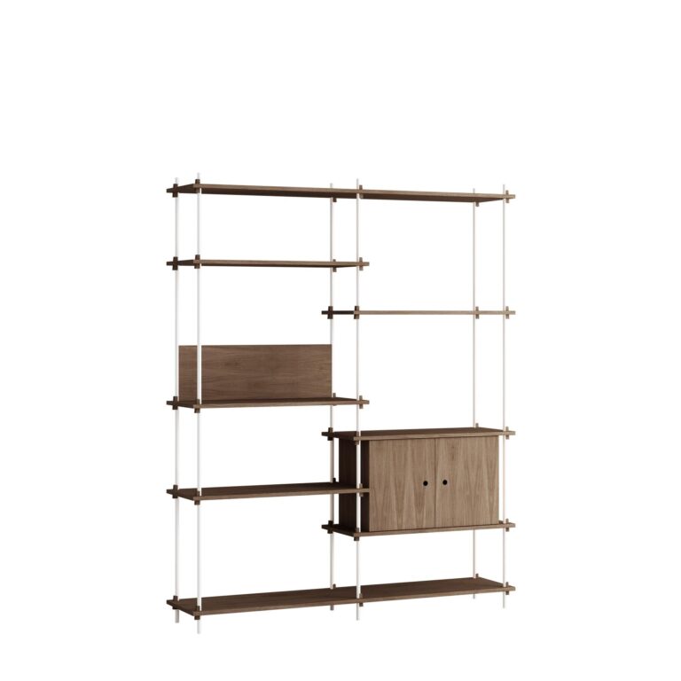 Shelving Reol Høj Røget Eg/Hvid