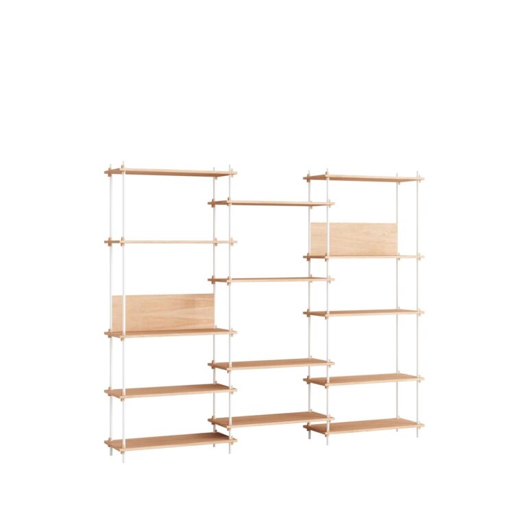 Shelving Wide Reol Høj Eg/Hvid