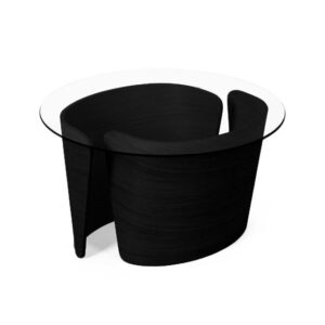 Sibast Furniture No 7 Lounge Sofabord Ø70 Sort Høj Eg/Glas