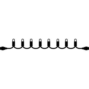 Sirius Tech-Line udendørs lyskæde, 90 varm hvide lys, 9 meter, forlænger