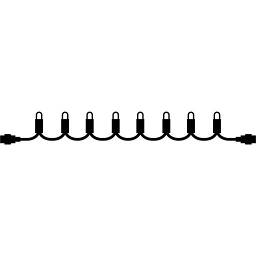 Sirius Top-Line udendørs lyskæde, 200 varm hvide lys, 20 meter, forlænger