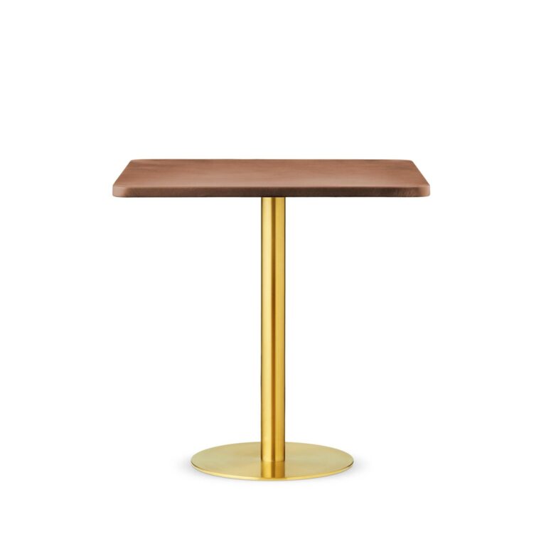 Skins Sofabord 74x74 Guld/Brandy