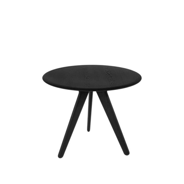 Slab sofabord Ø90 sort