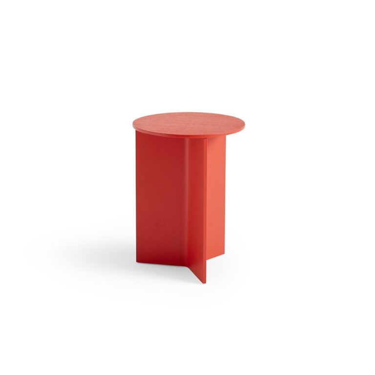 Slit Wood Sofabord Rundt Ø35 Candy Red