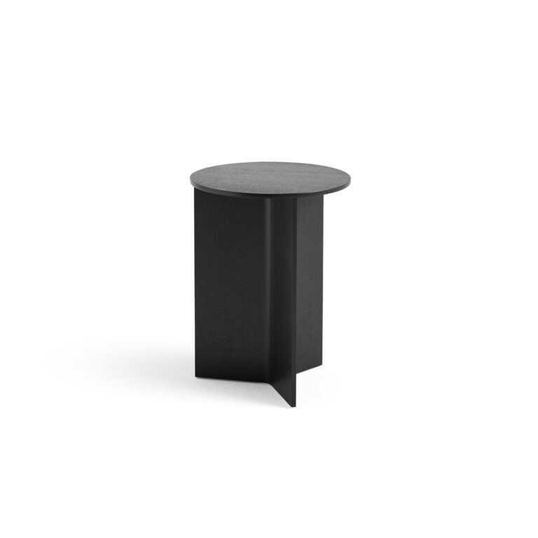 Slit Wood Sofabord Rundt Ø35 Sort