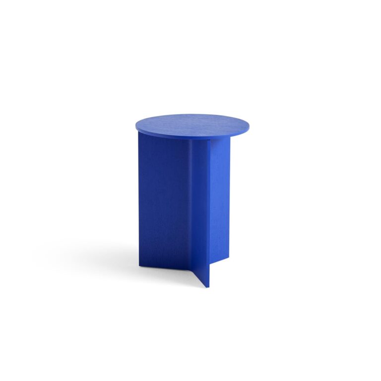 Slit Wood Sofabord Rundt Ø35 Vivid Blue
