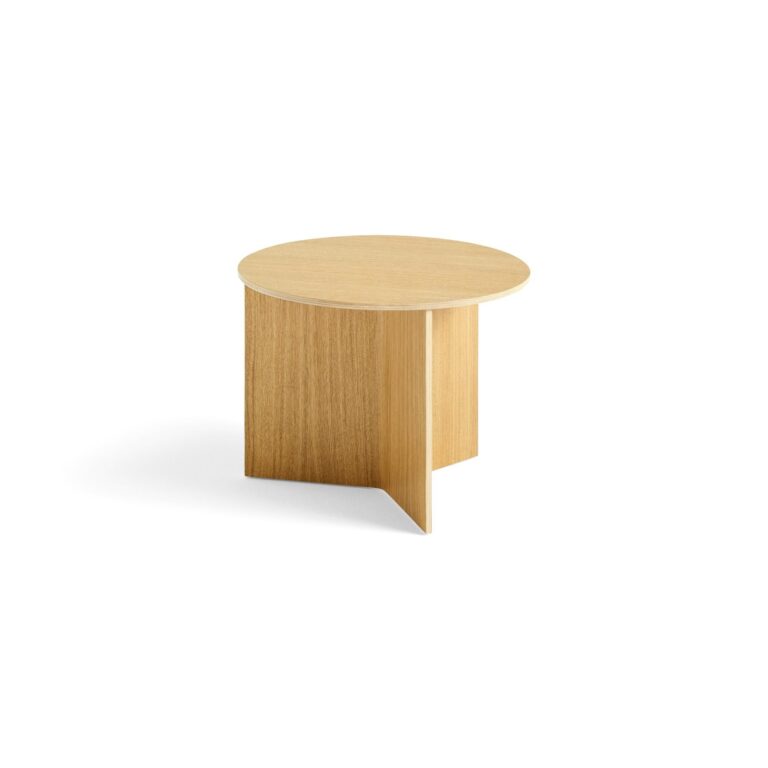 Slit Wood Sofabord Rundt Ø45 Lakeret Egetræ