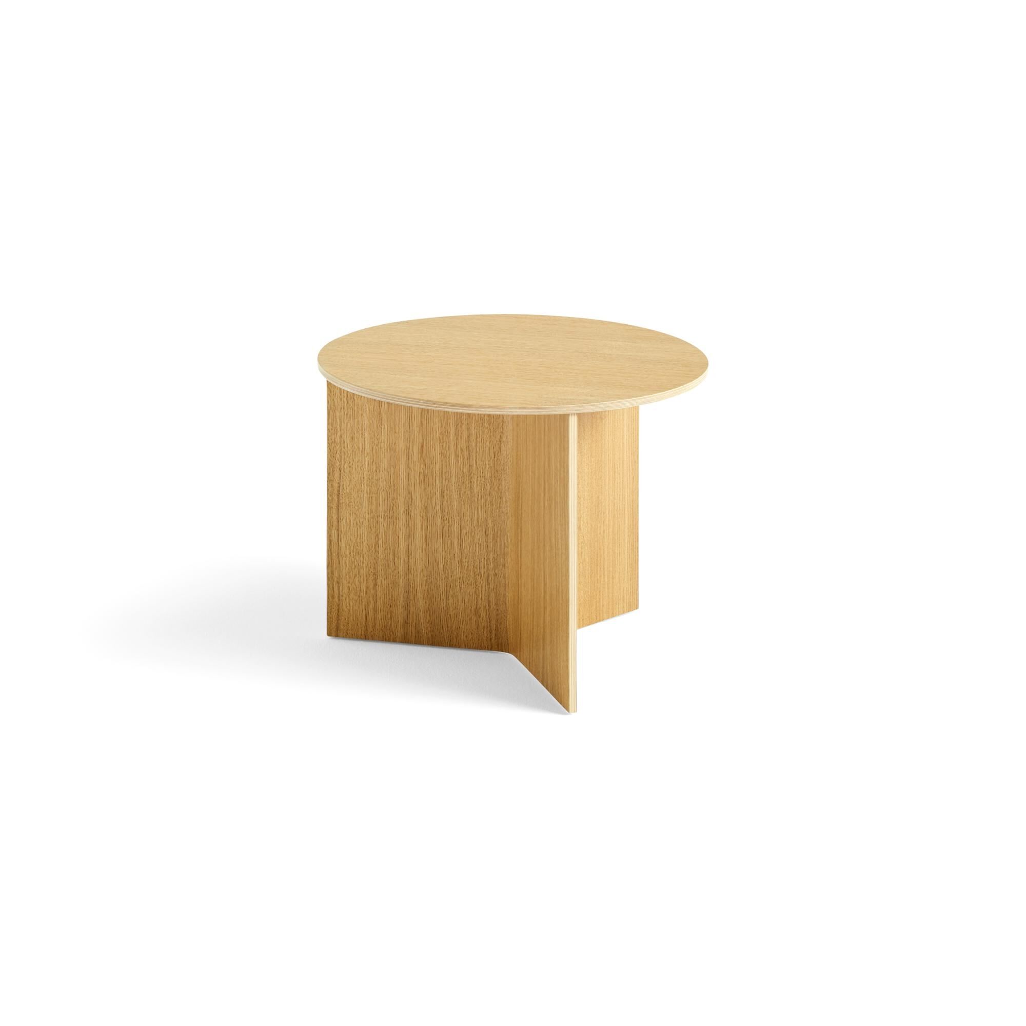 Slit Wood Sofabord Rundt Ø45 Lakeret Egetræ