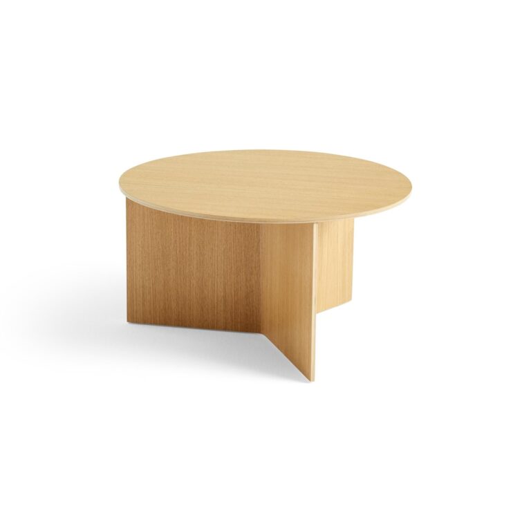 Slit Wood Sofabord Rundt Ø65 Lakeret Egetræ