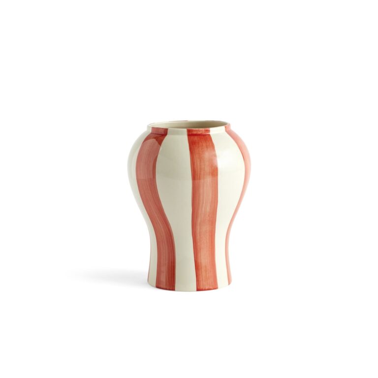 Sobremesa Stripe Vase Lille Rød