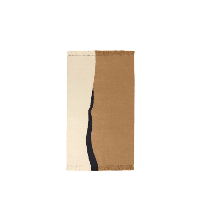 Soil Kelim Gulvtæppe 140x200 Mørk Sand/Off-White