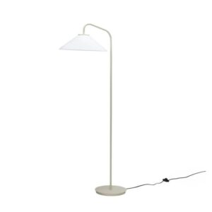 Solid gulvlampe, hvid/sand