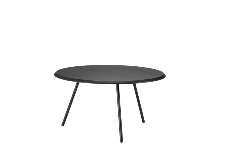 Soround Sofabord Sort Ask Ø75 H39,5