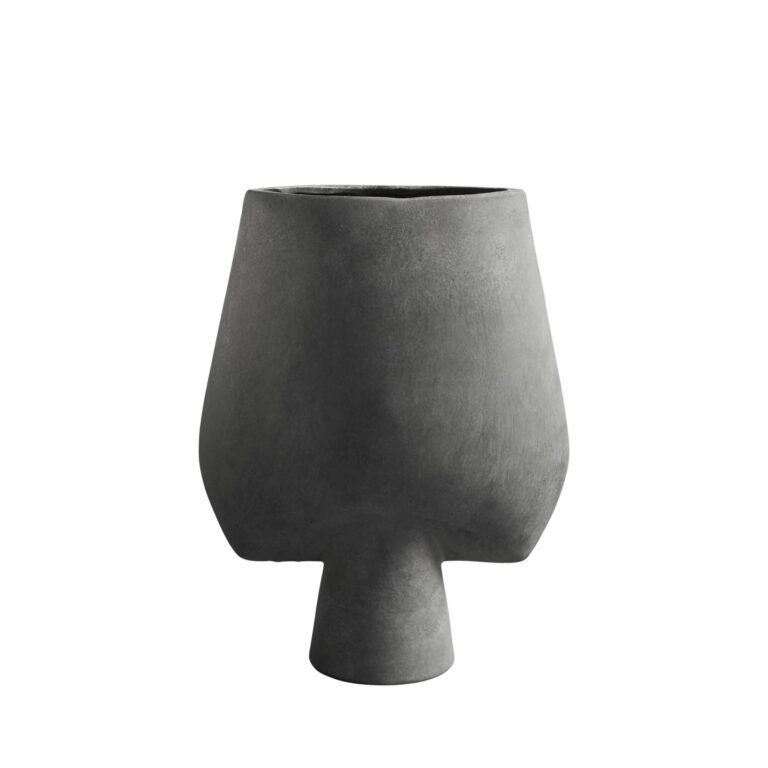 Sphere Vase Square Stor Mørkgrå