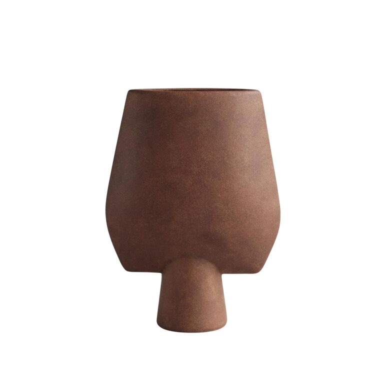 Sphere Vase Square Stor Terracotta