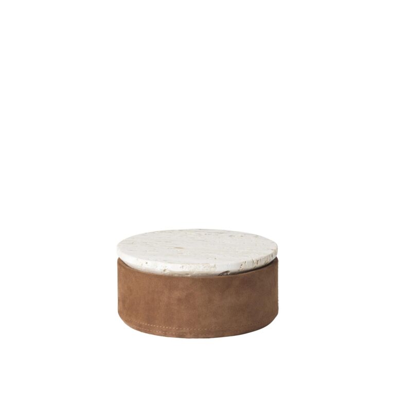 Suede Opbevaringskasse Lille Beige/Karamel