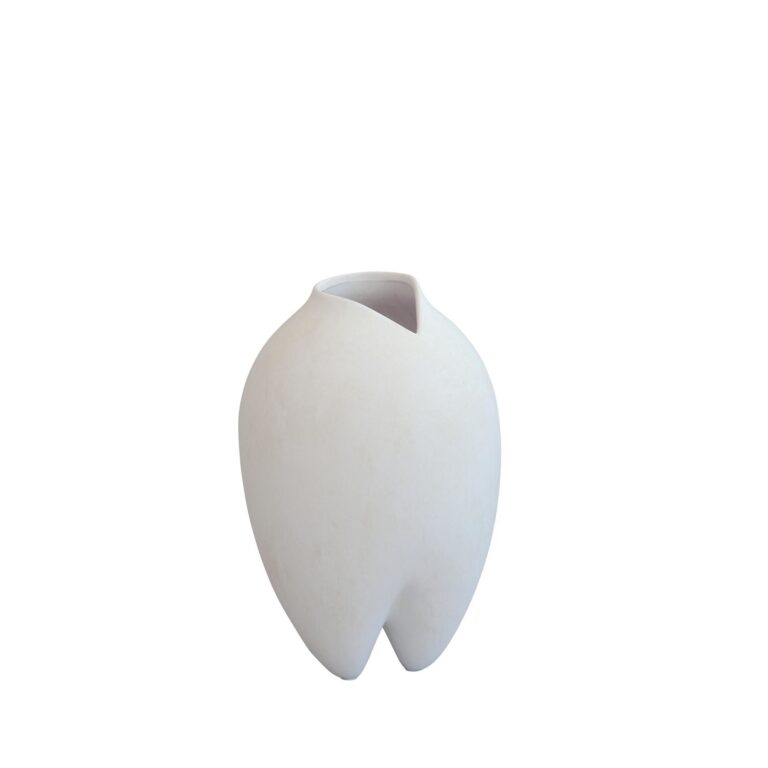 Sumo Vase Slim Bone White
