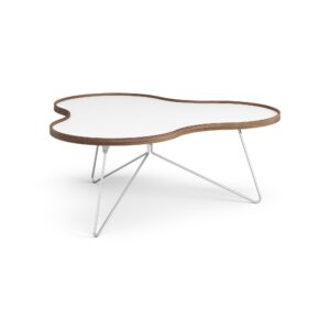 Swedese Flower Sofabord 114x107 Hvid/Valnød/Krom