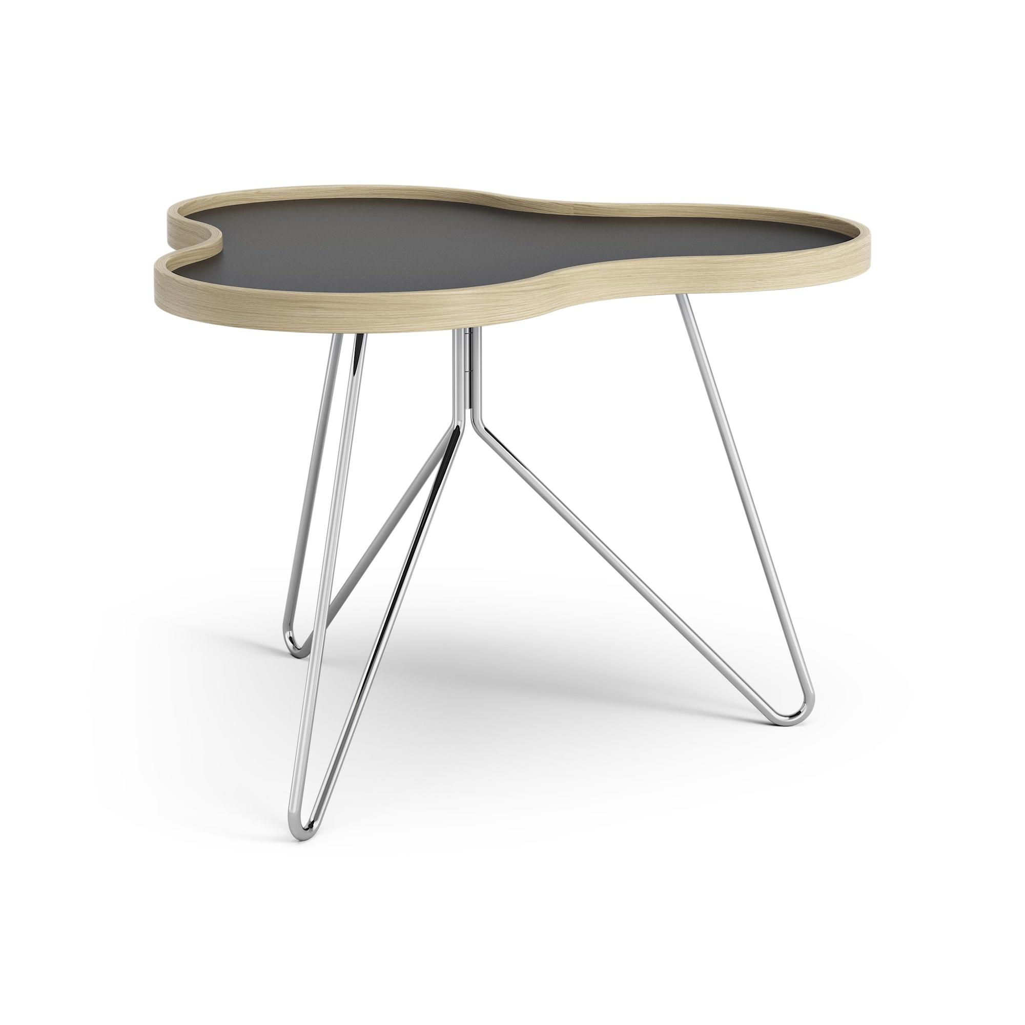 Swedese Flower Sofabord 66x62 Sort/Eg/Krom