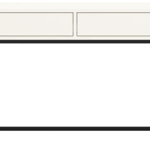 TENZO Lipp konsolbord, m. 2 skuffer - bomuldshvid spånplade og metal (76x36)