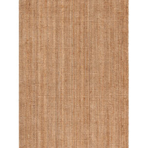 TEPPI 00022A gulvtæppe m. frynser, rektangulær - natur jute (120x180)