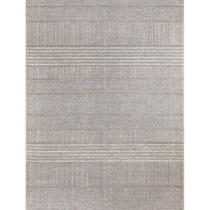 TEPPI 23041A gulvtæppe m. mønster, rektangulær - creme jute og chenille (120x180)