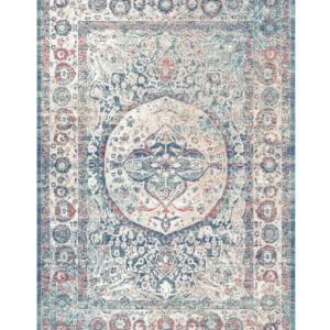 TEPPI 4013A gulvtæppe, rektangulær - multifarvet fløjl stof (180x290)